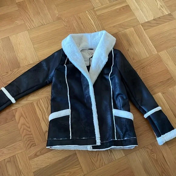 Chaser Faux Fur Lined Suede Open
Front Jacket XS NEW NWT - Picture 4 of 7